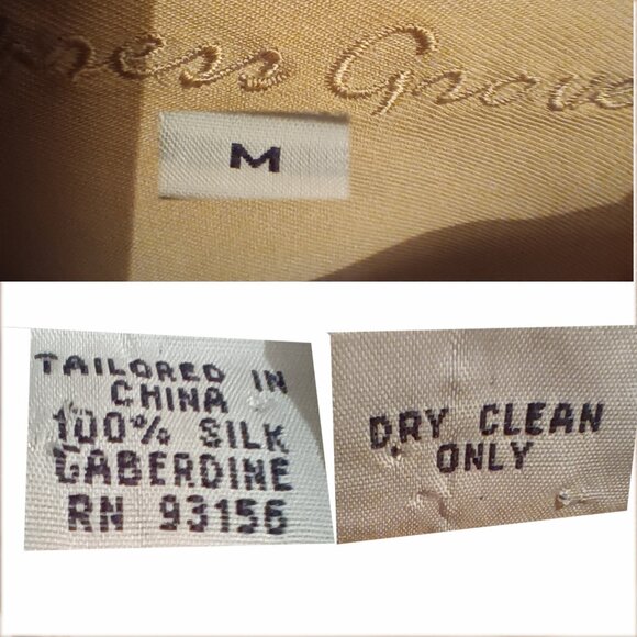 Cypress Grove Silk Beige Blouse Size Medium - Picture 5 of 5